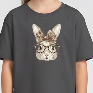 Retro Happy Easter Bunny, Coquette Bunny T-Shirt, Trendy Easter Day